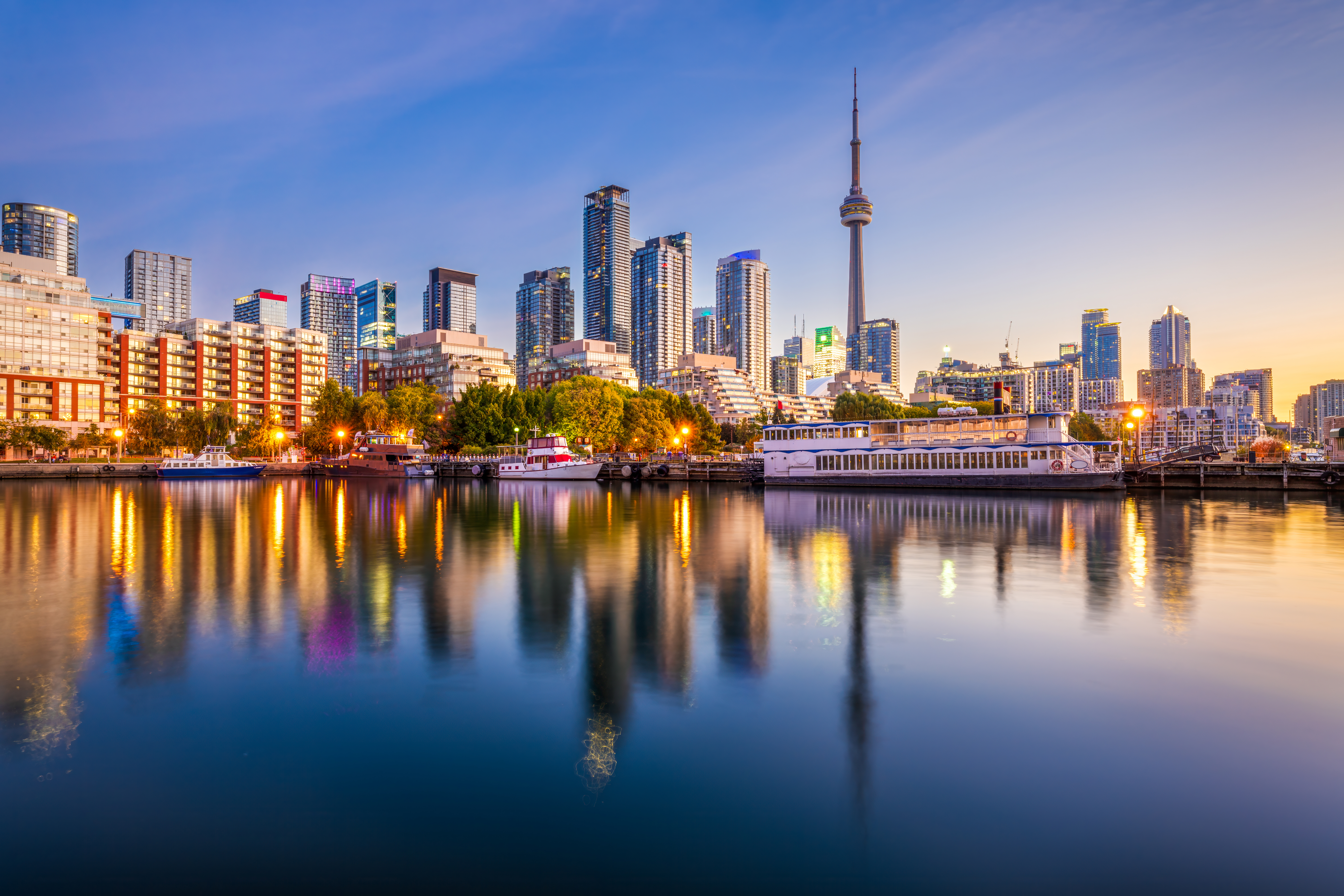 Toronto, Ontario, Canada cityscape on Lake Ontario